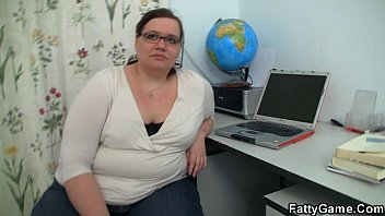 obese instructor pounds her man